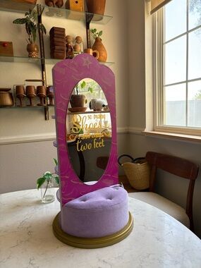 American Girl Purple and Gold Shoe Storage Tower